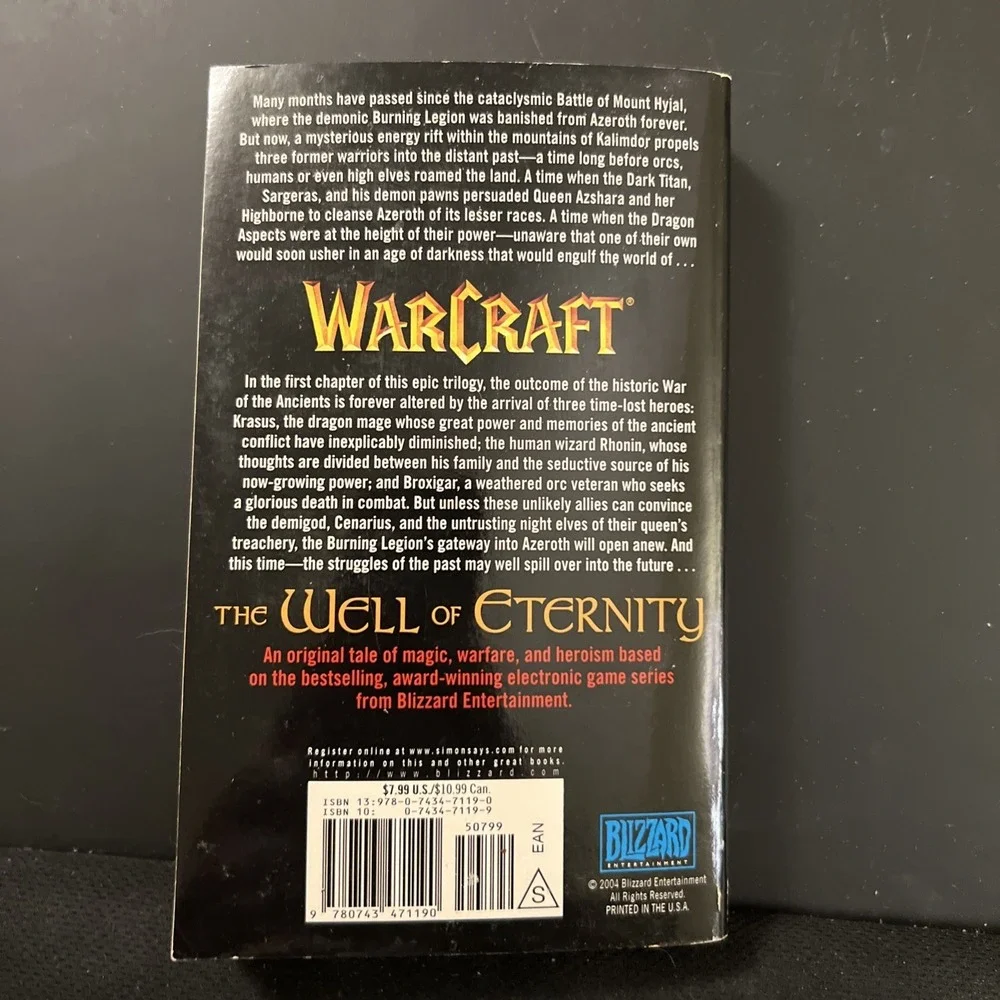 Warcraft War of the‎ Ancients Trilogy Book 1 - Richard A. Knaak 2004 Vintage